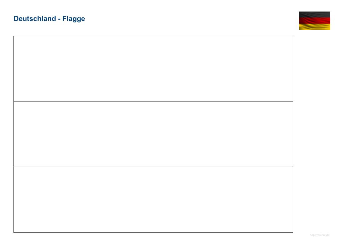 Deutschland Flagge zum Ausmalen