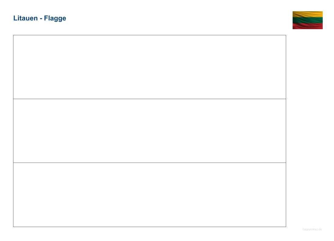 Litauen Flagge zum Ausmalen