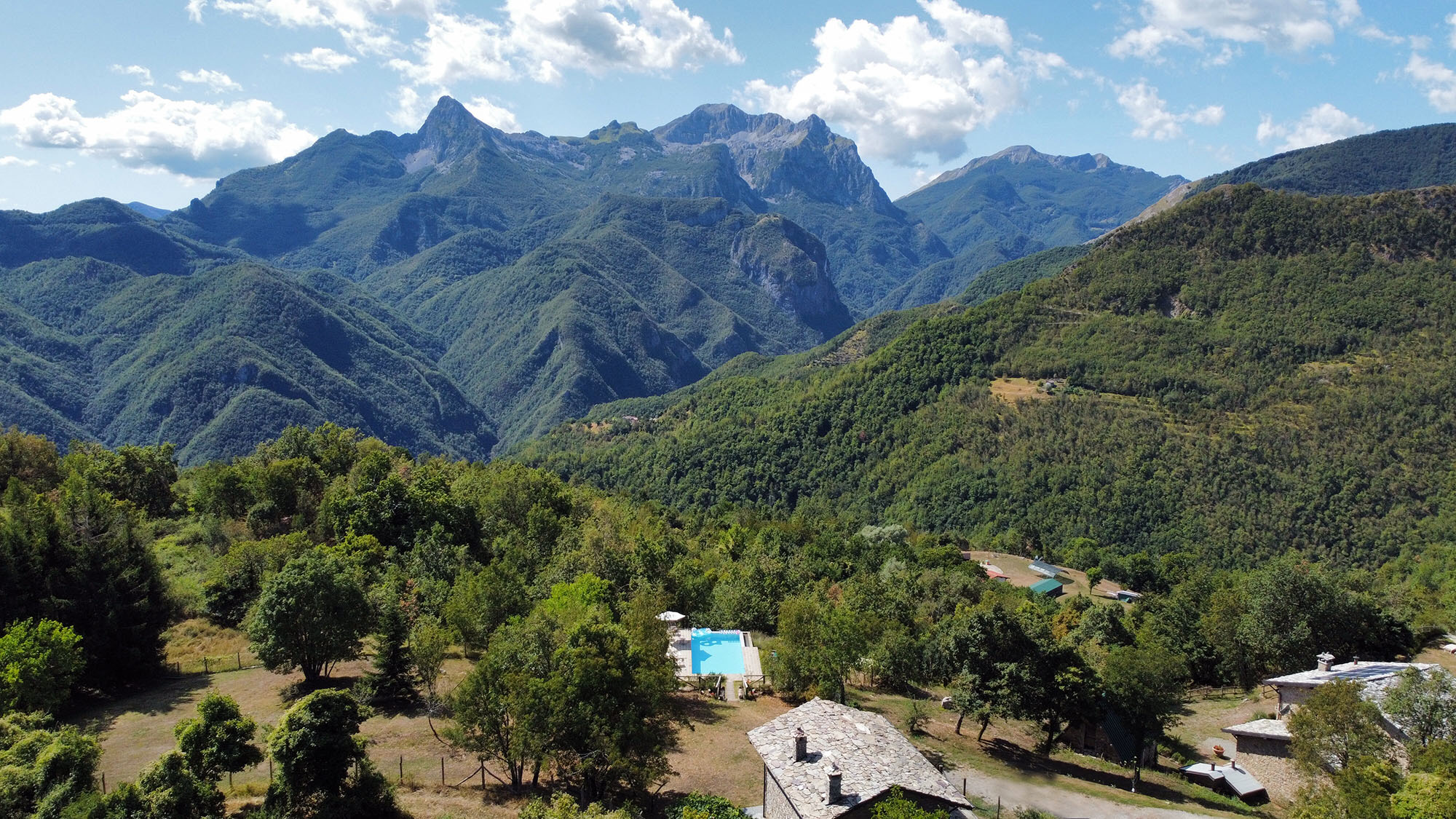 Blick auf den Parco Alpi Apuane, Garfagnana, Provinz Lucca