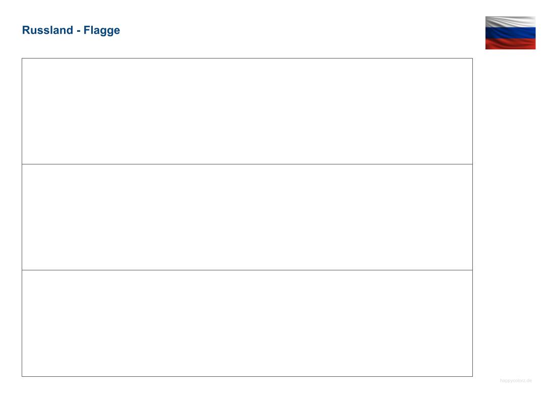 Russland Flagge zum Ausmalen